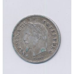 20 centimes Napoléon III - 1868 BB Strasbourg - Tête laurée - TTB