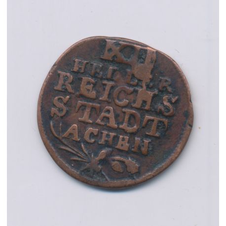 Allemagne - 12 Heller 1792 - Aix la chapelle - cuivre - TB