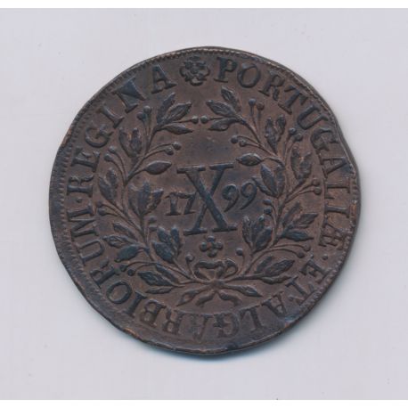 Portugal - 10 Reis - 1799 - Maria I - cuivre - TTB+