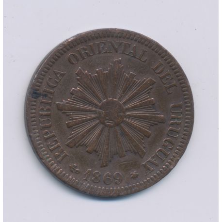 Uruguay - 2 Centesimos - 1869 A - bronze - TTB