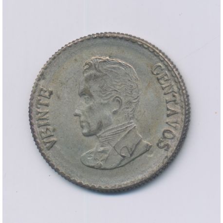 Colombie - 20 Centavos - 1953 B - argent - TTB