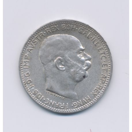 Hongrie - 1 Korona - 1915 - François Joseph I - argent - TTB