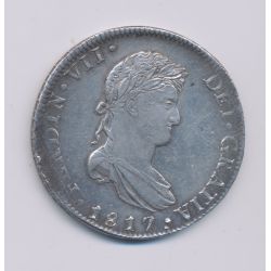 Pérou - 8 Reale - 1817 JP Lima - Ferdinand VII - argent - TTB/TTB+
