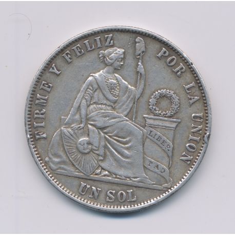 Pérou - Sol - 1872 - argent - TTB