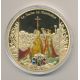 Médaille - Le Sacre de Napoléon  - Collection Napoléon Bonaparte - couleur et insert swarovski - 70mm