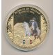 Médaille - Bataille de Wagram 1809 - Collection Napoléon Bonaparte - couleur et insert swarovski - 70mm