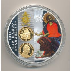 Médaille - Saint Marc l'évangéliste - L'or du Vatican - 2014 - couleur - 70mm