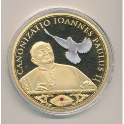 Médaille - Canonisation Jean Paul II N°2  - couleur - 70mm