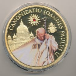 Médaille - Canonisation Jean Paul II - couleur - 70mm