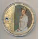 Médaille 70mm - Collection Lady Diana N°2 - portrait d'une princesse - avec insert Swarovski