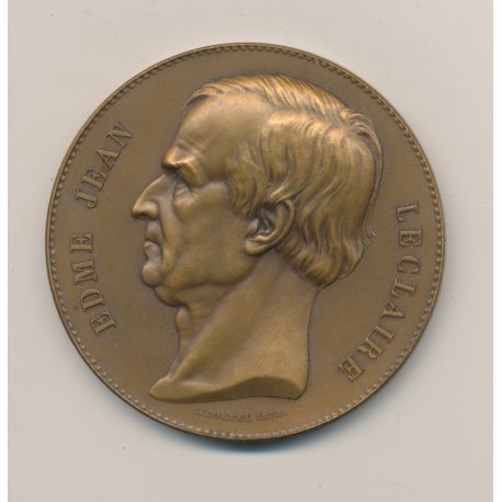 Médaille - Edme Jean Leclaire - Société de prévoyance et secours mutuels - bronze - 51mm