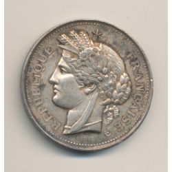 Médaille - Amiens 10e prix - gravure 1884 la rochelaise - argent 