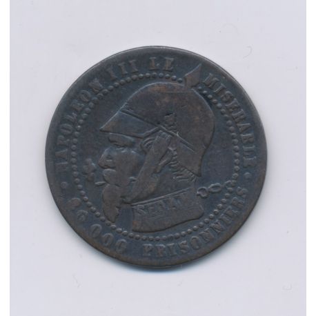 Monnaie satirique - Module 5 centimes - Napoléon III - Vampire français