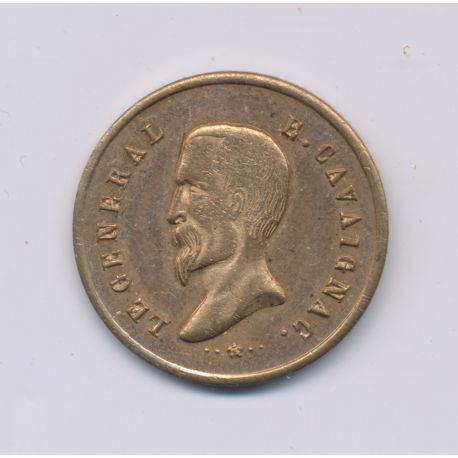 Médaille - Le Général - E.Cavaignac - 1848 - laiton - 24mm - SUP