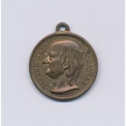 Médaille - Pierre Jean Béranger - 1857 - laiton - 17mm - TTB+