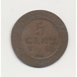 5 Centimes - 1808 BB Strasbourg - TB - Wesphalie - Napoléon Empereur