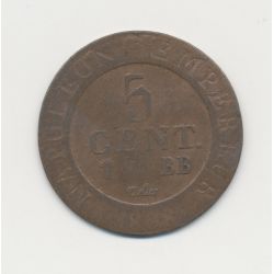 5 Centimes - 1808 BB Strasbourg - TB/TB+ - Wesphalie - Napoléon Empereur