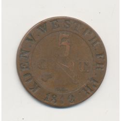 5 Centimes - 1812 C Cassel - TB+ - Wesphalie - Napoléon Empereur