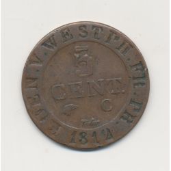 5 Centimes - 1812 C Cassel - TTB - Wesphalie - Napoléon Empereur