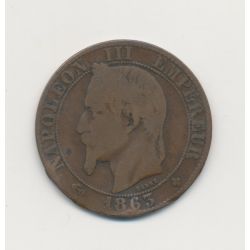 5 Centimes - 1863 BB Strasbourg - Napoléon III Tête laurée - B/TB
