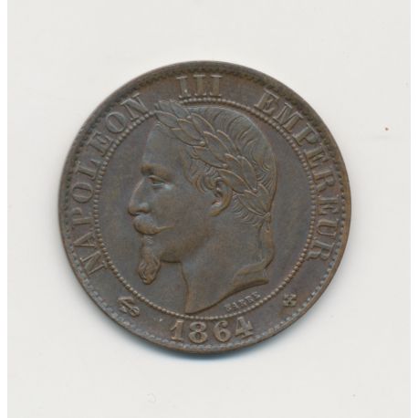 5 Centimes - 1864 BB Strasbourg - Napoléon III Tête laurée - SUP