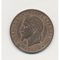 5 Centimes - 1865 A Paris - Napoléon III Tête laurée - SPL+