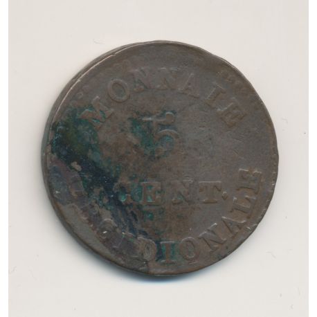 5 Centimes - 1814 - Siège d'Anvers - Louis XVIII - TB