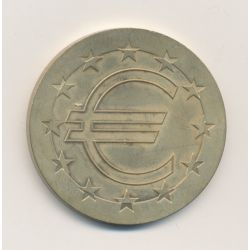 Médaille - DSK visite Monnaie de Paris - Lancement Premiers Euros - 1998 - 41mm