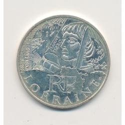 10 Euro des Régions - Lorraine - 2012 - argent