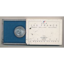 100 Francs Emile Zola - 1985 - argent Brillant Universel - FDC