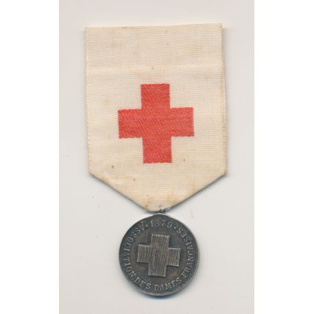 Médaille - Croix rouge - 1879 - Association des dames Françaises