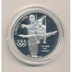 Etats-Unis - 1 Dollar 1995 - Anneau - Jeux Olympiques 1996 - argent