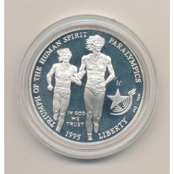 Etats-Unis - 1 Dollar 1995 - course - Jeux Olympiques 1996 - argent