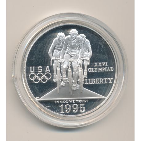 Etats-Unis - 1 Dollar 1995 - Cyclisme - Jeux Olympiques 1996 - argent