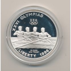 Etats-Unis - 1 Dollar 1995 - aviron - Jeux Olympiques 1996 - argent