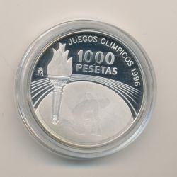 Espagne - 1000 Pesetas 1995 - Jeux olympique 1996 - argent