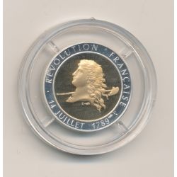 Médaille - Module 10 Francs - Bi centenaire Révoltion Française - 1989 - Or et argent - FDC