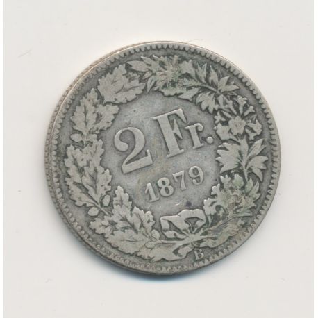 Suisse - 2 Francs - 1879 B Berne - argent - TB