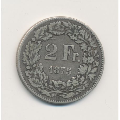 Suisse - 2 Francs - 1875 B - argent - TB/TB+