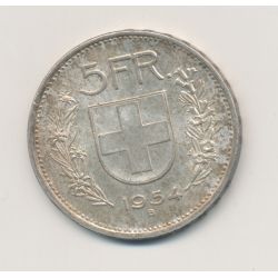 Suisse - 5 Francs - 1954 B - argent - TTB+