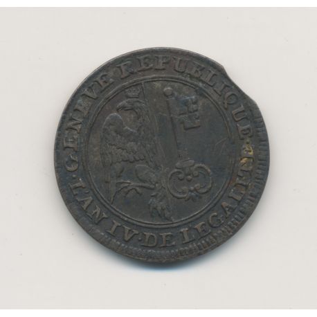 Suisse - 6 Sols 1795 - Canton de Genève - bronze - TTB+