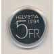Suisse - 5 Francs 1984 - Auguste Piccard - cupronickel - Belle épreuve/Proof