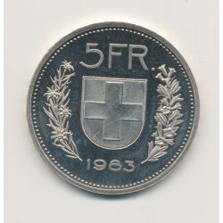 Suisse - 5 Francs 1983 - cupronickel - FDC/Proof