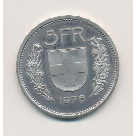 Suisse - 5 Francs 1978 - cupronickel - FDC/Proof