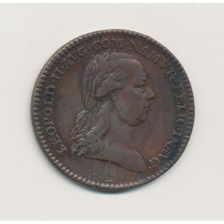 Belgique - Jeton Léopold II 1791 - Les armes de brabant - bronze - TTB