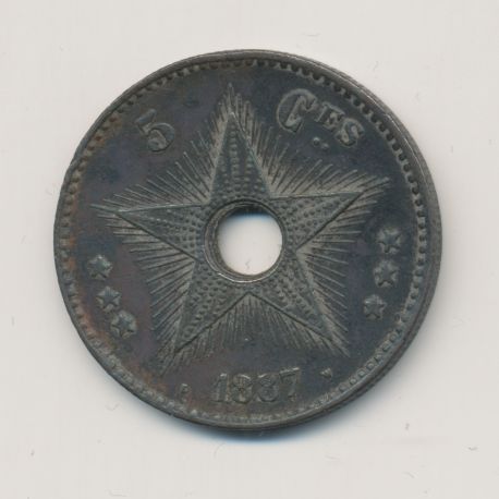 Congo Belge - 5 Centimes 1887 - bronze - TTB+ 