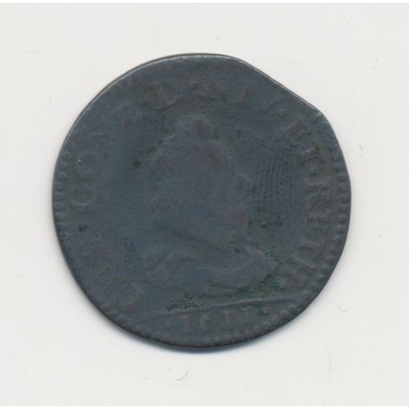 Ardennes - Liard 1611 - Charles 1er de gonzague - cuivre - TB