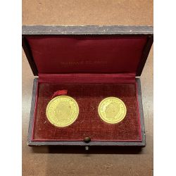 Monaco - Coffret 1 et 2 Francs - Louis II - non daté 1943 - bronze alu - SUP+