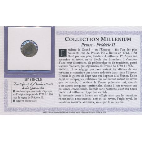 Collection Millenium - Monnaie Frédéric II - Prusse - 18e siècle - argent - TB 
