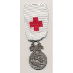 Médaille - Croix rouge - 1864-66 - Secours aux bléssés - ordonnance